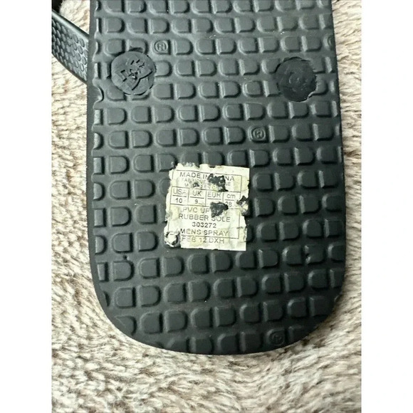 DC SHOES SPRAY Black FLIP-FLOPS 303272 MENS Size 10 - Picture 7 of 12